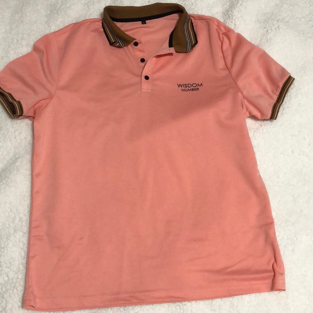 Shein peach polo t-shirt